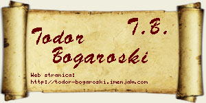 Todor Bogaroški vizit kartica
